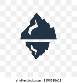 Iceberg vector icon isolated on transparent background, Iceberg transparency concept can be used web and mobile