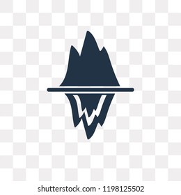 Iceberg vector icon isolated on transparent background, Iceberg transparency concept can be used web and mobile