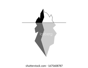 Iceberg vector icon isolated on white background. Ice berg vector icon, clip art