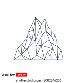 Iceberg vector icon isolated on white background. Ice berg vector icon