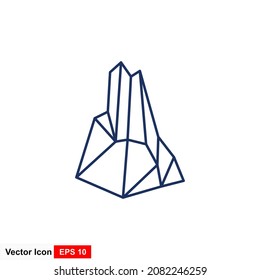 Iceberg vector icon isolated on white background. Ice berg vector icon