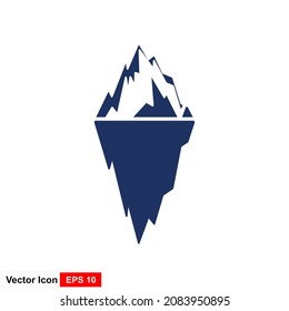 Iceberg vector icon isolated on white background. Ice berg vector icon