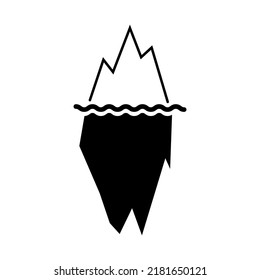 Iceberg vector icon isolated on white background