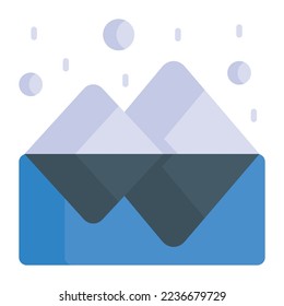 Iceberg vector icon isolated on white background