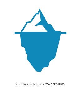 iceberg vector icon ocean blue