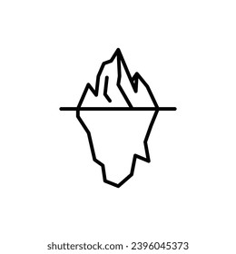 Iceberg vector icon set. vector illustration