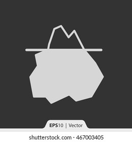 Iceberg vector icon for web and print