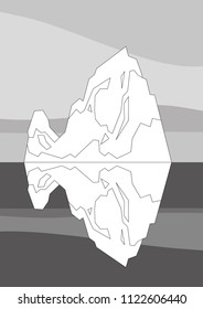 Iceberg vector illustration.
