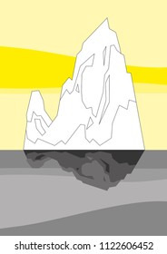 Iceberg vector illustration.
