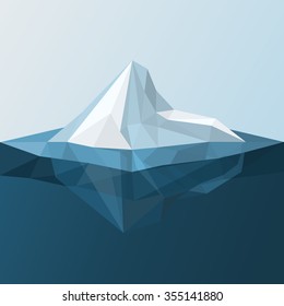 Iceberg Vector Illustration.