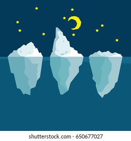 Iceberg vector illustration.