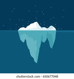 Iceberg vector illustration.