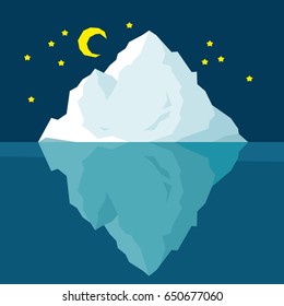 Iceberg vector illustration.