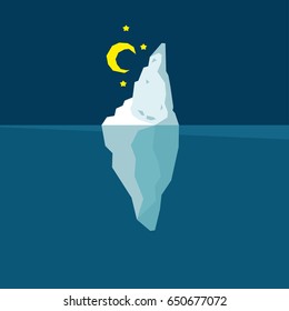 Iceberg vector illustration.