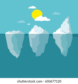 Iceberg vector illustration.