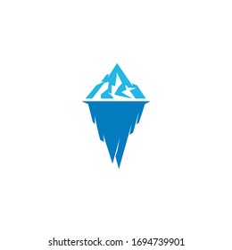 Plantilla de diseño de iconos de ilustraciones vectoriales Iceberg