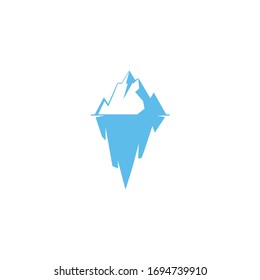 Plantilla de diseño de iconos de ilustraciones vectoriales Iceberg