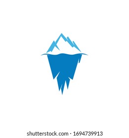 Plantilla de diseño de iconos de ilustraciones vectoriales Iceberg