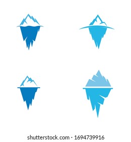 Plantilla de diseño de iconos de ilustraciones vectoriales Iceberg