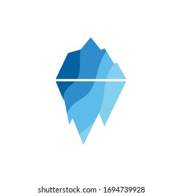 Plantilla de diseño de iconos de ilustraciones vectoriales Iceberg