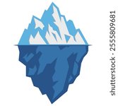 Iceberg vector illustration isolated on white background