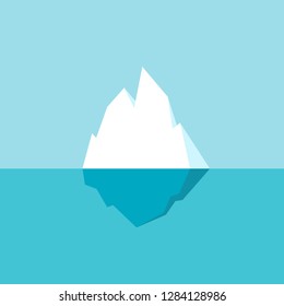 Iceberg vector illustration isolated on blue background