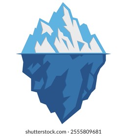 Iceberg vector illustration isolated on white background