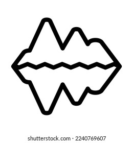 Iceberg Vector Line Icon Design