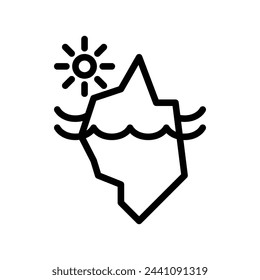 iceberg vector línea icono símbolo