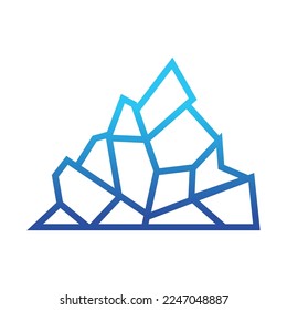 Iceberg Vector Logo Design Template