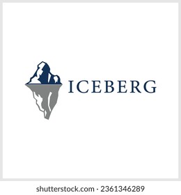 Iceberg vector logo illustration isolated on white background