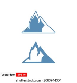 Iceberg vector logo on white background. flat design