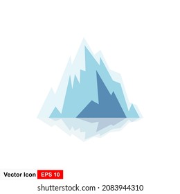Iceberg vector logo on white background. flat design
