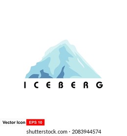 Logo vectorial Iceberg sobre fondo blanco. diseño plano