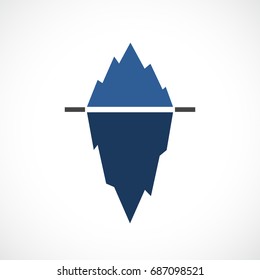 Iceberg vector symbol illustration isolated on white background