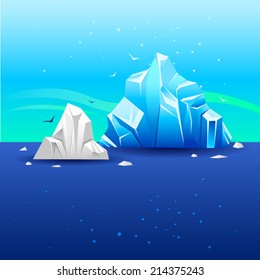 Iceberg from water