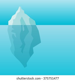 Iceberg in water background