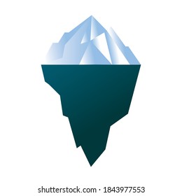iceberg white and bue design, Water ocean and ice theme Vector illustration