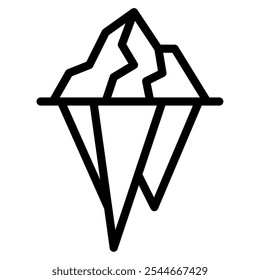 Iceberg winter vector icon illustration