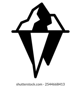 Iceberg winter vector icon illustration