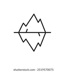 Icebergline icon. vector illustration. EPS10