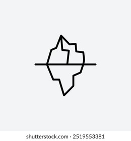 Icebergline vector icon. EPS 10