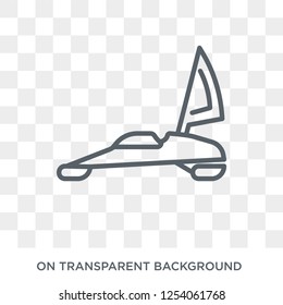 iceboat icon. Trendy flat vector iceboat icon on transparent background from Nautical collection. High quality filled iceboat symbol use for web and mobile