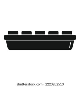 Icebox icon simple vector. Ice cube tray. Water container