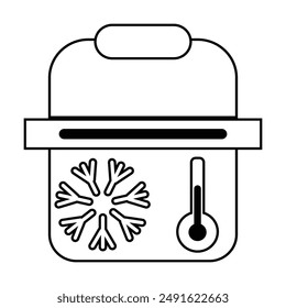 Icebox icon vector on white background