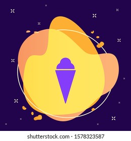 Ice-cream abstract vector icon. Element of kitchen for mobile concept and web apps illustration. Thin flat icon for website design and development