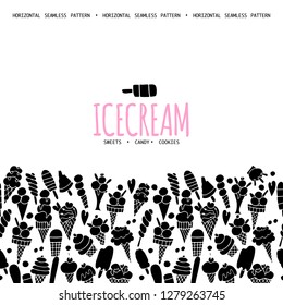 Icecream background, sketch for your design