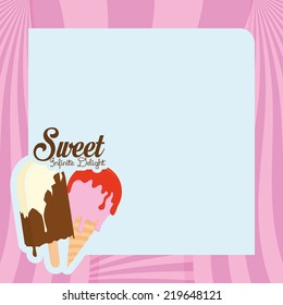 Icecream Background With Space For Text