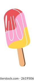 Ice-cream beach snack hand drawn