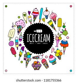 Icecream collection, sketch for your design
